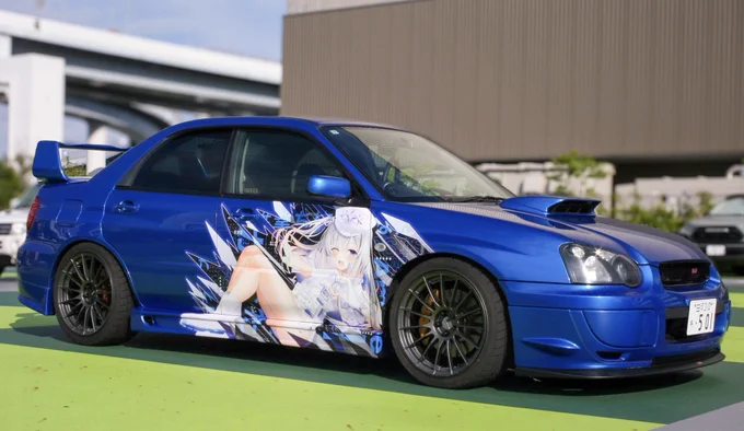かなたんインプWRX! 推しが描けたのと人の推し活に貢献できたことは絵描きとしてこの上ない最高の喜びでした…! かなたんのイメージカラーのブルーとスバルブルーがピッタリ! 超絶クールでぎゅっぎゅなインプのオーナー様は画像↓のタグ付けにて #天音かなた生誕祭2026