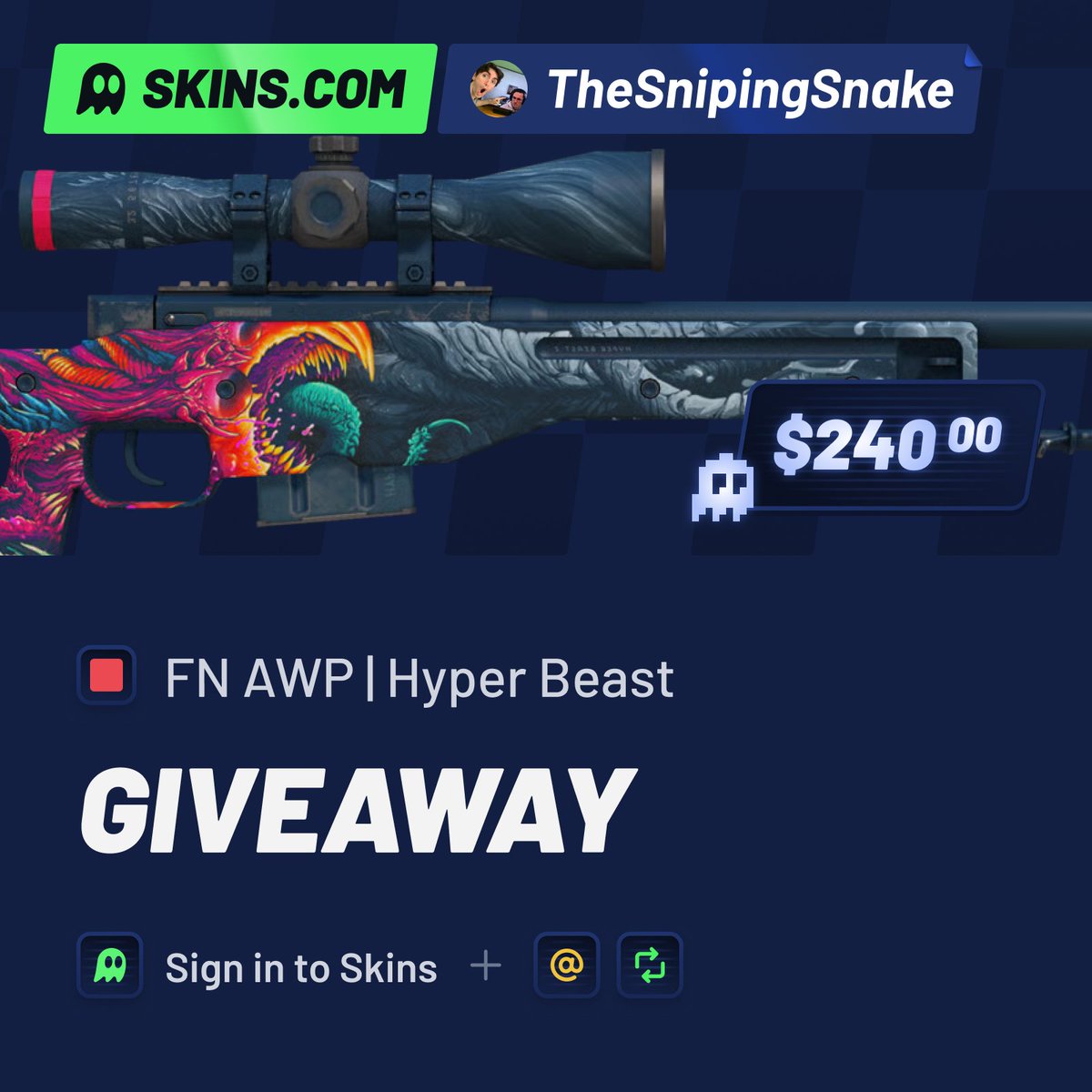 P2P launch giveaway 🐸

To enter:
💥Follow <a href="/skinscom/">Skins.com</a> &amp; <a href="/TheSnipingSnake/">Snake 🐍</a>
💥Like &amp; Repost this tweet
💥Tag 2 friends

Winner will be credited in a week ⏳