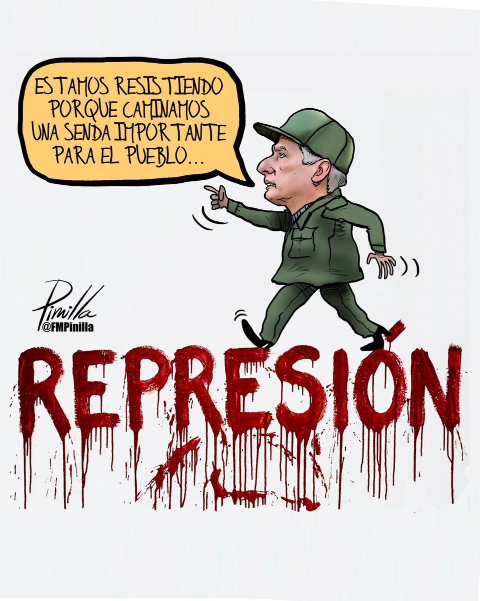 FMPinilla's tweet image. Represión en Cuba...
•
Caricatura para @DiarioLAmericas
•
#Caricatura #Cartoon #cuba #eeuu🇺🇸 #noticia