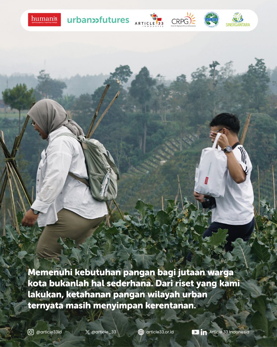 article_33's tweet photo. Kota memberi kita makan setiap hari, tapi jarang terbesit di pikiran kita: dari mana asalnya, dan bagaimana masa depannya?

Di Hari Bumi ini, kami berbagi cerita tentang sistem pangan kota yang lebih dari sekadar urusan perut. Ini tentang ketahanan, keadilan, dan masa depan… [1] https://t.co/GPfXM0bact