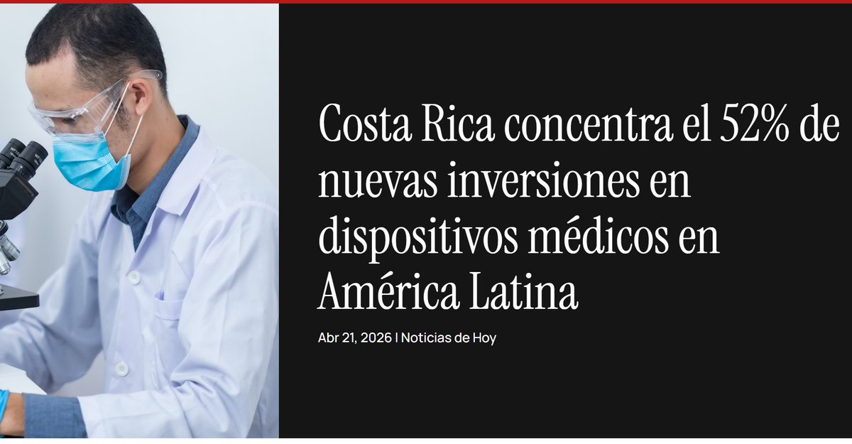 danielsuchar's tweet image. #CostaRica EL 52% DE LAS NUEVAS INVERSIONES VIENEN A NUESTRO PAIS !!!! .... Excelente Noticia !!!!

#IED #Economia #Finanzas #ZZFF #ZonasFrancas