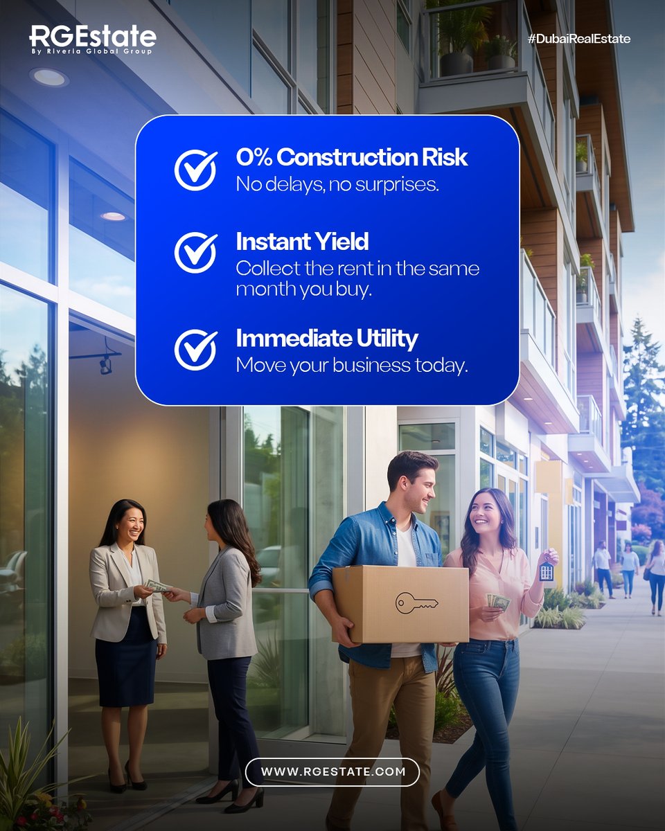 rgestateuae's tweet photo. Market volatility in 2026 has taught us one thing: Tangible assets are King. 👑 While others wait for "handover dates," our clients are already collecting their first rental checks.

Whether it’s an industrial hub or a commercial plot, RGEstate ensures your investment is ready https://t.co/tZnRoEnaK3