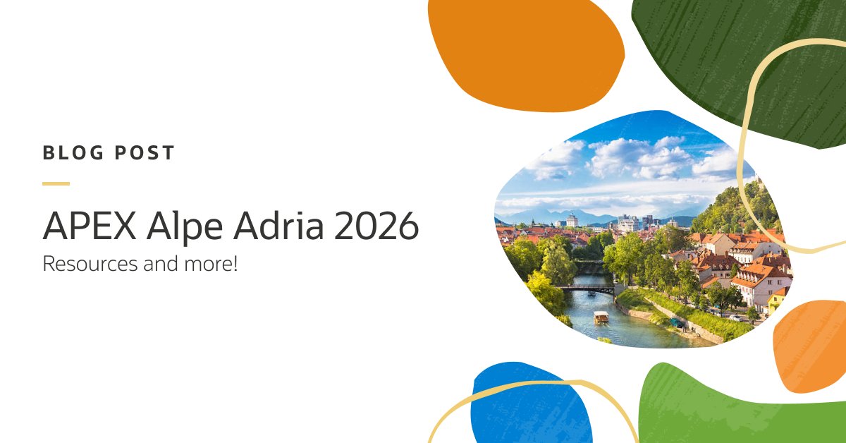 OracleAPEX's tweet image. 🇸🇮 APEX Alpe Adria 2026 rocked Ljubljana, Slovenia! 

🌟 Missed it? Find presentations from the APEX Team, resources &amp;amp; more.

social.ora.cl/6011BBDznL

#orclAPEX #LowCode