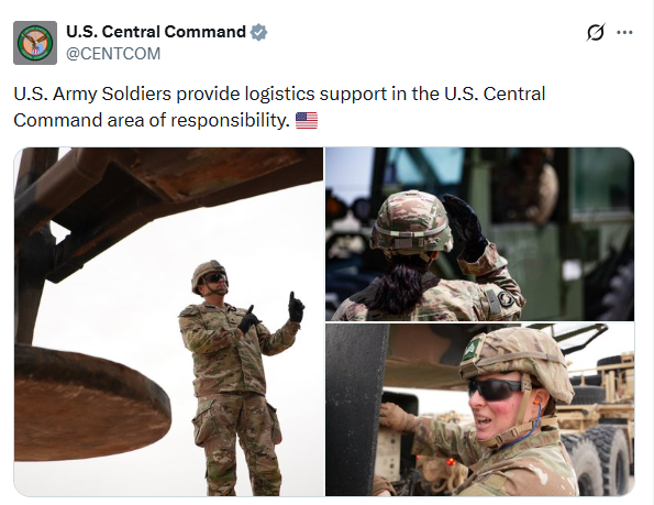 uniindianews's tweet image. U.S. Army Soldiers provide logistics support in the U.S. Central Command area of responsibility: U.S. Central Command

@CENTCOM | #USCentralCommand | #US | #USArmy | #CENTCOM | #Logistics | #MilitarySupport | #USMilitary | #GlobalSecurity | #Operations | #UNI
