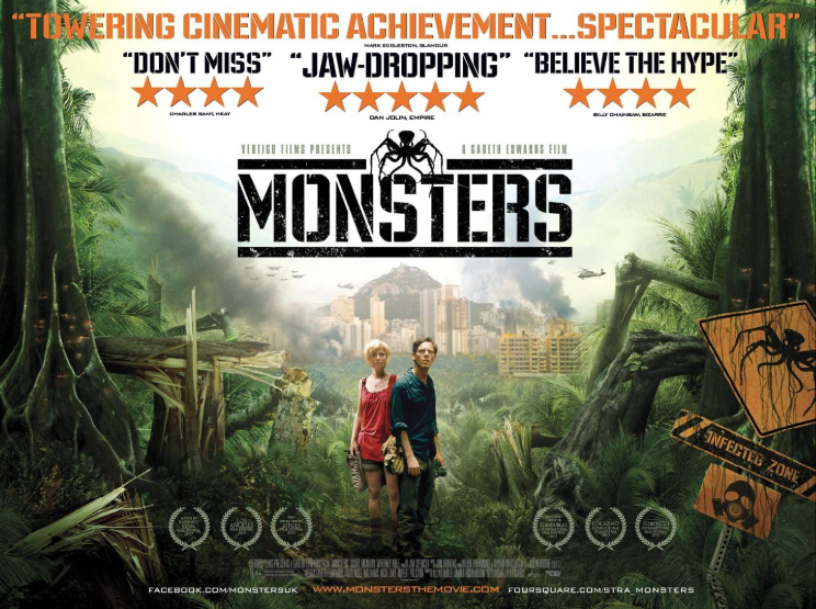 FilmsQuirky's tweet image. #Monsters  (2010)
Six years after Earth has suffered an alien invasion, a cynical journalist agrees to escort a shaken American tourist through an infected zone in Mexico to the safety of the U.S. border.
#CreatureFeature  #FilmsWithBite  #FilmX   📽️ 🎬