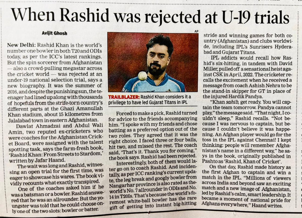 cinemawaleghosh's tweet image. #RashidKhan #GujaratTitans #GT @pra0902 @nikhilsahni_ @rajat101 @SunilWarrier1