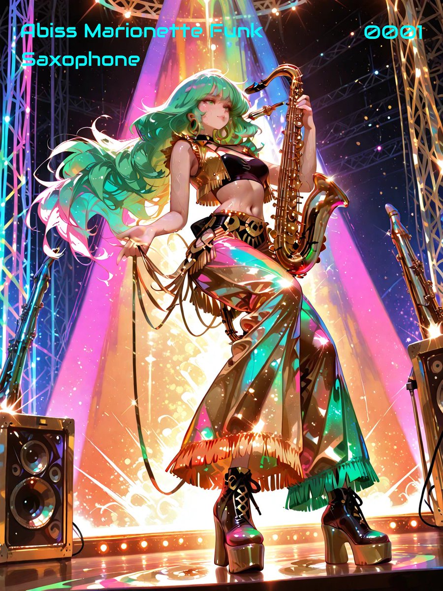 abyssMfunk's tweet image. おはようございます！

AIガールズファンクバンド
"Abyss Marionette Funk"
Saxophone No.0001

楽曲は公式Youtubeで配信中(プロフ参照)
ぜひ聴いてみてください♪

#AImusic #SunoAI #Funk