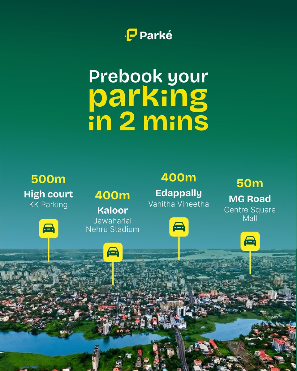 ParkeParki67086's tweet image. 🅿️Prebook your parking in 2 Minutes.

#parking #kochi #smartparking