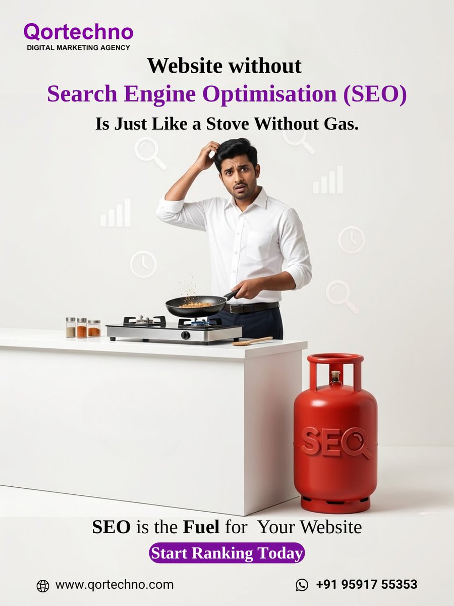 qortechno's tweet image. A website without Search Engine Optimization is just like a Stove without Gas

Check out our Services: qortechno.com/seo-services/

#seo #trendingtopic #trending #digitalmarketing