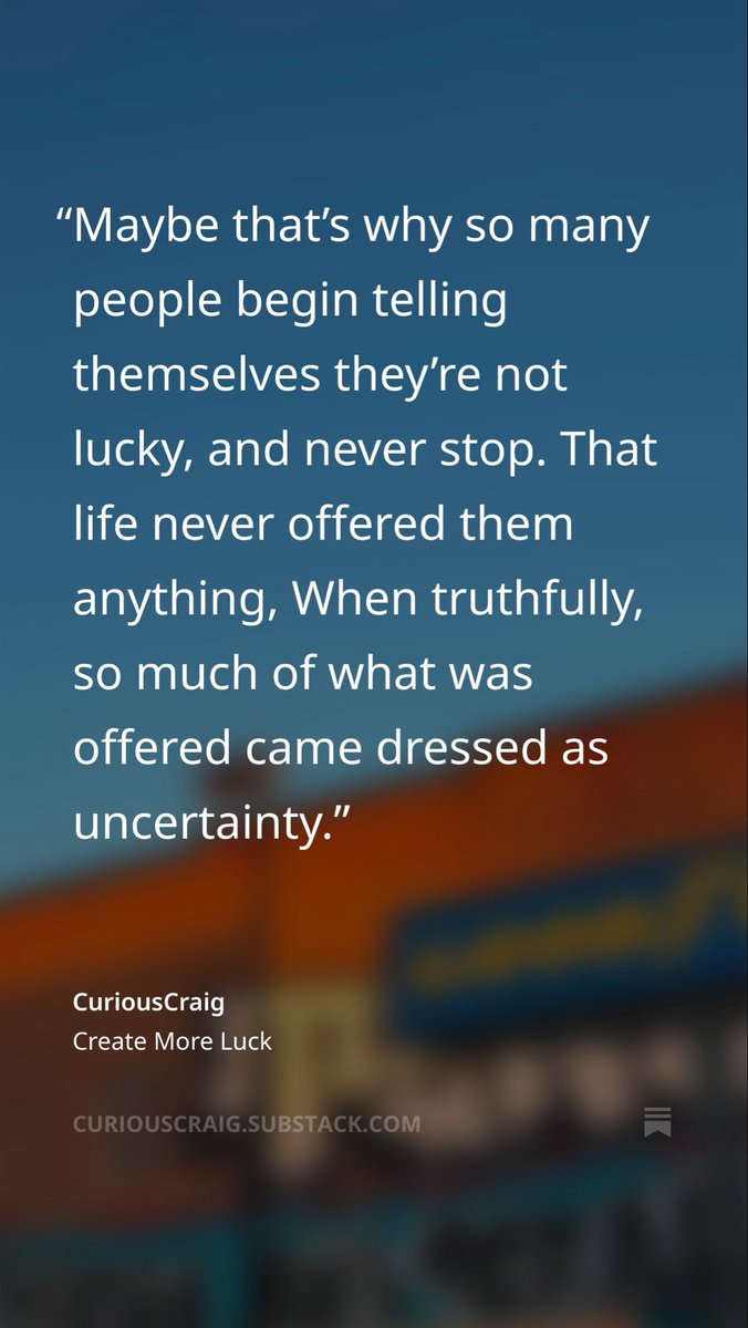 Craig7Jackson's tweet photo. What if you don’t need more luck, but more courage?

https://t.co/RiT9N0KHCZ https://t.co/78UbYTIZje