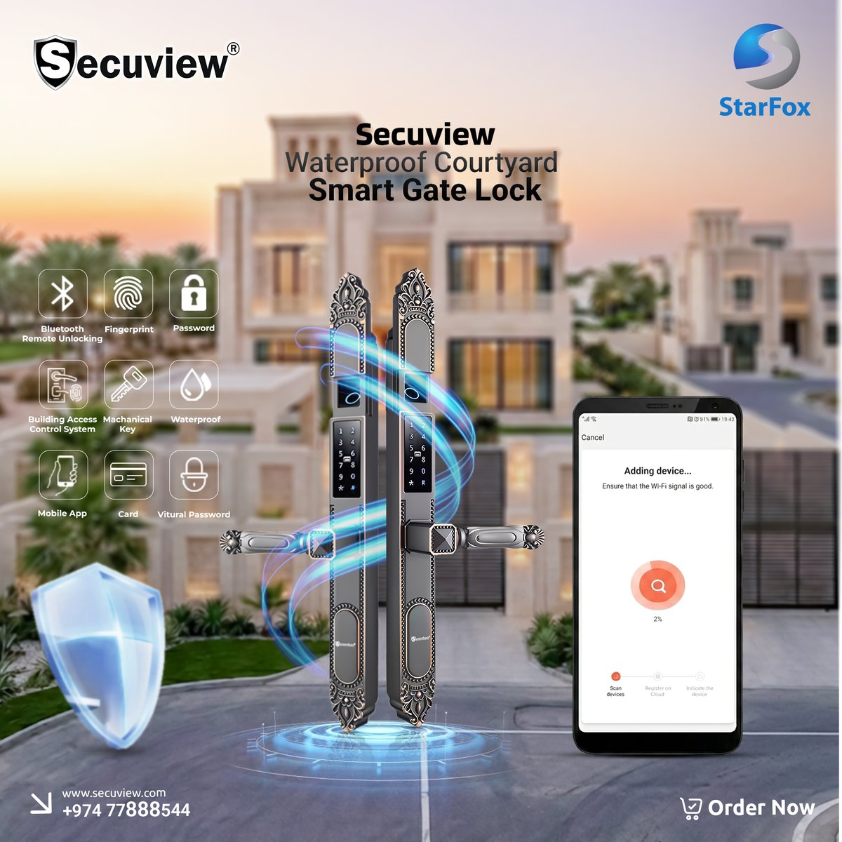 secuviews's tweet image. Secuview Waterproof Smart Gate Lock – durable, weatherproof security with smart access control for outdoor gates &amp;amp; villas.👉 secuview.com/product/secuvi…
📞 +974 77888544
📩 info@starfoxsecu.com#SmartLock #GateLock #OutdoorSecurity #AccessControl #HomeSecurity #TechGadgets