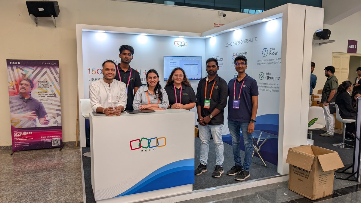 CatalystByZoho's tweet image. Its always great to be back in #Bengaluru! 

The vibes are immaculate Great International Developer Summit ⚡

Did you get a chance to chat with our folks at GIDS? If you're around, come say Hi. 👋

@developersummit #gids #developermeet #techmeet #techconference #developersummit