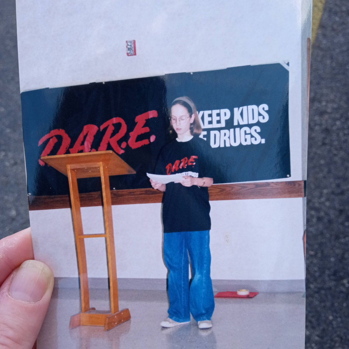 Something about sending my kids to the same elementary school I attended is that sometimes a staff member finds good old pictures to share: Behold, 5th (?) grade me! That t-shirt would be so cool, right now.