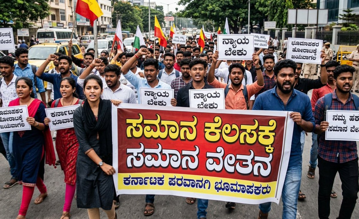 rsagar1904's tweet photo. @krishnabgowda  @SEOC_Karnataka  @CMofKarnataka  @siddaramaiah  @DKShivakumar  @osd_cmkarnataka  ಪರವಾನಗಿ ಭೂಮಾಪಕರನ್ನು ಜೀತ ಪದ್ಧತಿಯಿಂದ ಮುಕ್ತಗೊಳಿಸಿ, ಖಾಯಂ ಮಾಡಿಕೊಳ್ಳಿ. ಬಿಸಿಲು ಮಳೆಯಲ್ಲಿ ರೈತರ ಸೇವೆ ಮಾಡುವ ನಮ್ಮ ಮೇಲೆ ಯಾಕೀ ತಾತ್ಸಾರ? @KannadaRepublic  @tv9kannada #justiceforlicensedsurveyors https://t.co/FD5NNzosmP