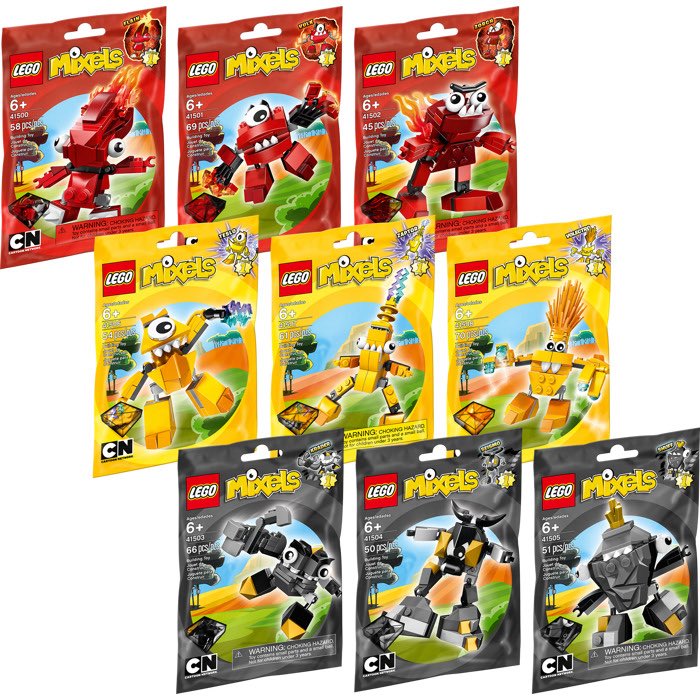 If you grew up in the mid 2010s, you remember LEGO Mixels

No other theme was offering intelligent builds like these for just $5 each.
Getting all 3 in a set was affordable &amp; awarded you with a combo model

A kooky short series helped too

Sold a LOT of these when I worked retail