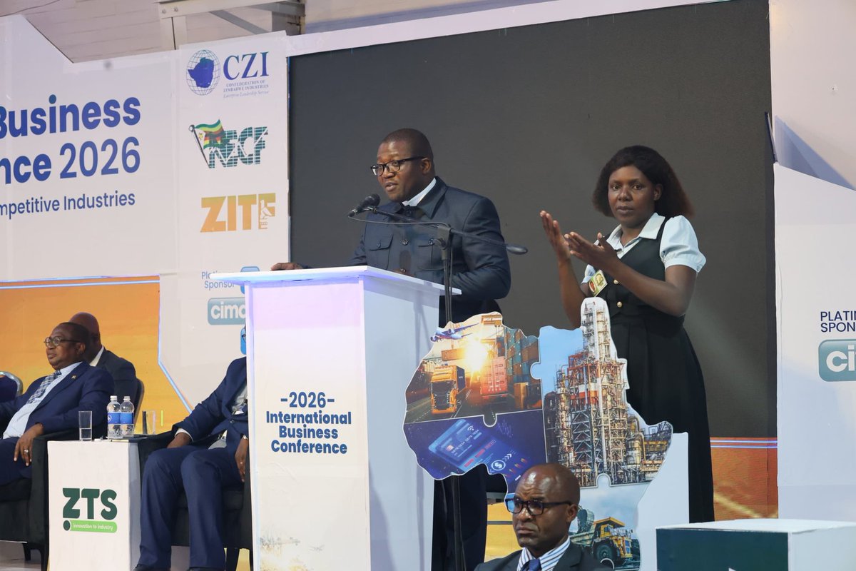 Min_of_IC's tweet photo. Zimbabwe Eyes Global Repositioning as Minister Ndhlovu Calls for Bold Industrial Leap at #ZITF2026 #IBC

At the #ZITF2026 International Business Conference, Minister @Min_of_IC Hon. N.M. Ndhlovu called on 🇿🇼 to turn global geopolitical shifts into a springboard for industrial... https://t.co/jFDiS6xzZr
