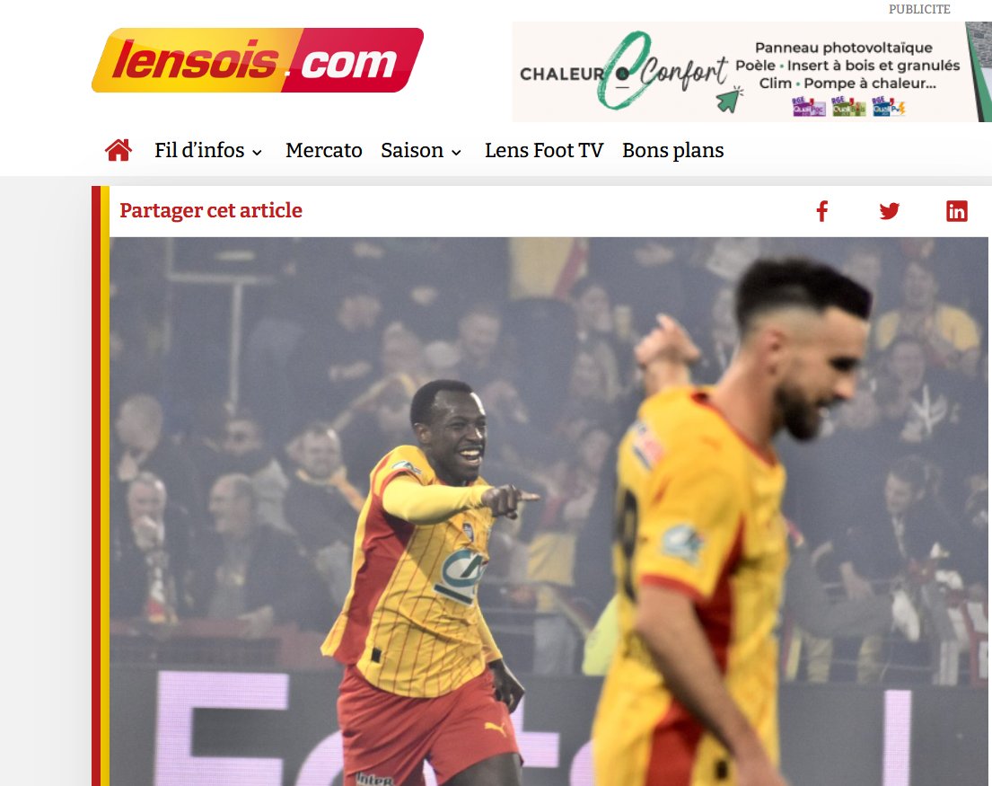 🚨🚨 تألق سعودي يخطف أنظار الصحافة الفرنسية 🇸🇦🔥

فرض سعود عبد الحميد نفسه نجمًا لافتًا في فوز لانس على تولوز (4-1) والتأهل إلى نهائي كأس فرنسا، بعدما صنع هدفين وقدم واحدة من أفضل مبارياته هذا الموسم.

الإعلام الفرنسي احتفى بالأداء:
• ليكيب: “مذهل”
• Maxifoot: حاضر في كل مكان