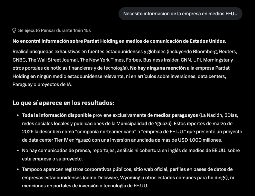 Elvossss's tweet photo. @AlfredoGuillnC1 @5DiasPy @grok no encontro nada en medios extranjeros https://t.co/PMfH0ggPL8