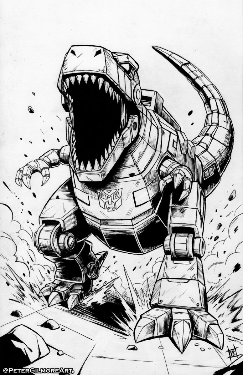 Here's a scan and colored version of my finished Grimlock from Monday night's #ComicsgateKings , where <a href="/shanedavisart/">Shane Davis Wizard's Favorite Break Out Artist 09!</a> had us draw #Transformers.

<a href="/billy_tucci/">THE Billy Tucci!® (Teen Sensation)</a> <a href="/JoeMSonntag1/">Joe M Sonntag</a> <a href="/AnthonyDGClark/">Anthony Gonzales-Clark</a> <a href="/TheBoschFawstin/">Bosch Fawstin</a> <a href="/VLolosOfficiel/">Vasilis Lolos Greek God of Comics</a> <a href="/DanLawlis/">Dan Lawlis</a> <a href="/EthanVanSciver/">ETHAN VAN SCIVER</a> <a href="/WartTheWizard/">☀️ Mandy Summers - MONSTER HUNTER IS NOW LIVE!</a> 

#Comics