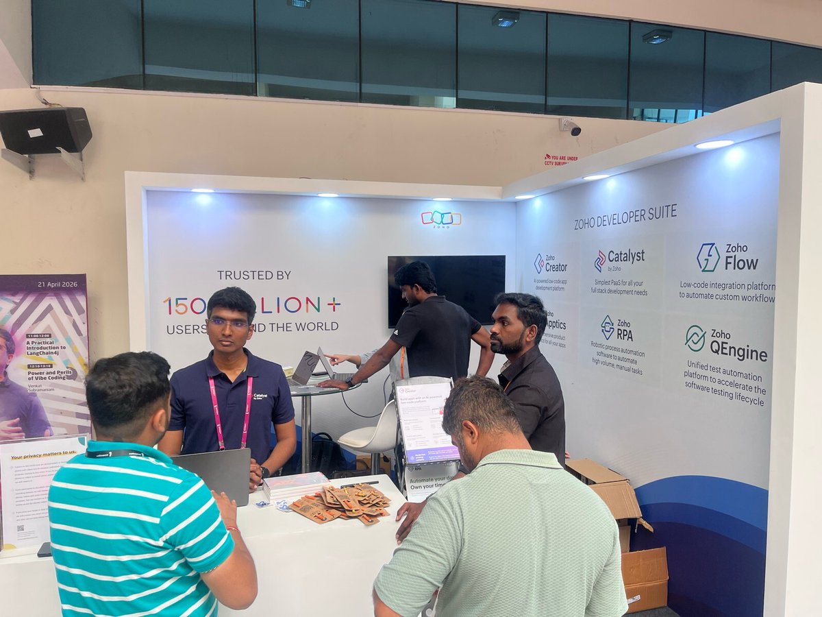 CatalystByZoho's tweet image. Its always great to be back in #Bengaluru! 

The vibes are immaculate Great International Developer Summit ⚡

Did you get a chance to chat with our folks at GIDS? If you're around, come say Hi. 👋

@developersummit #gids #developermeet #techmeet #techconference #developersummit