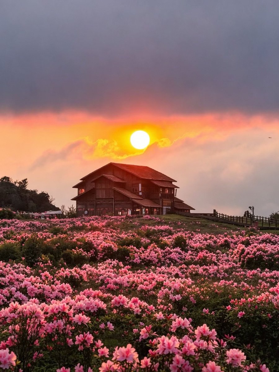 中国贵州︱如果春天只赴一场花事，我一定选毕节百里杜鹃。
＃大美中国 ＃贵州旅游 ＃百里杜鹃