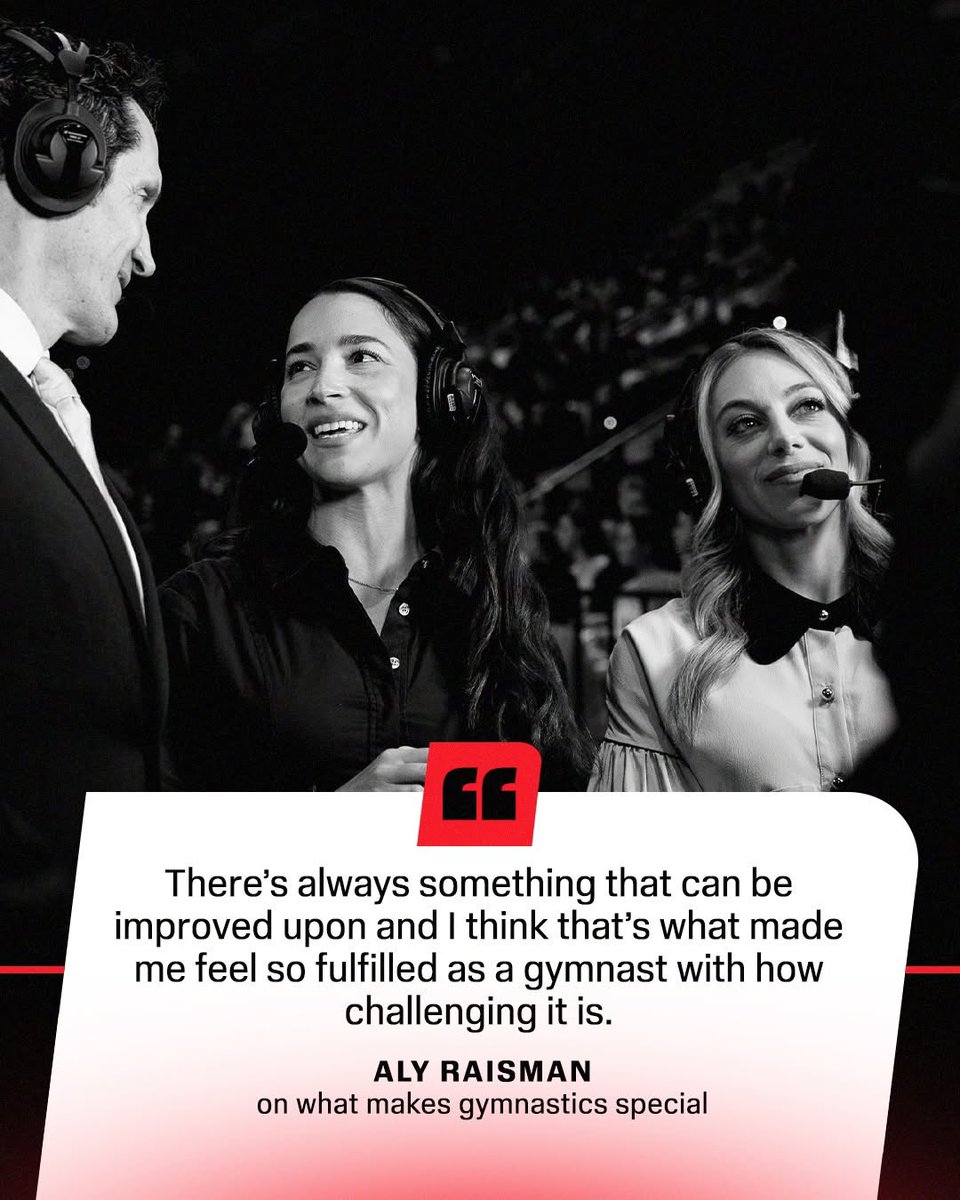 OctagonOAS's tweet photo. .@Aly_Raisman wraps up her third season as the @espn gymnastics analyst last week at the 2026 National Collegiate Women’s Gymnastics Championships. Congrats, Aly! 🎤💫 https://t.co/U5mAeTypgI