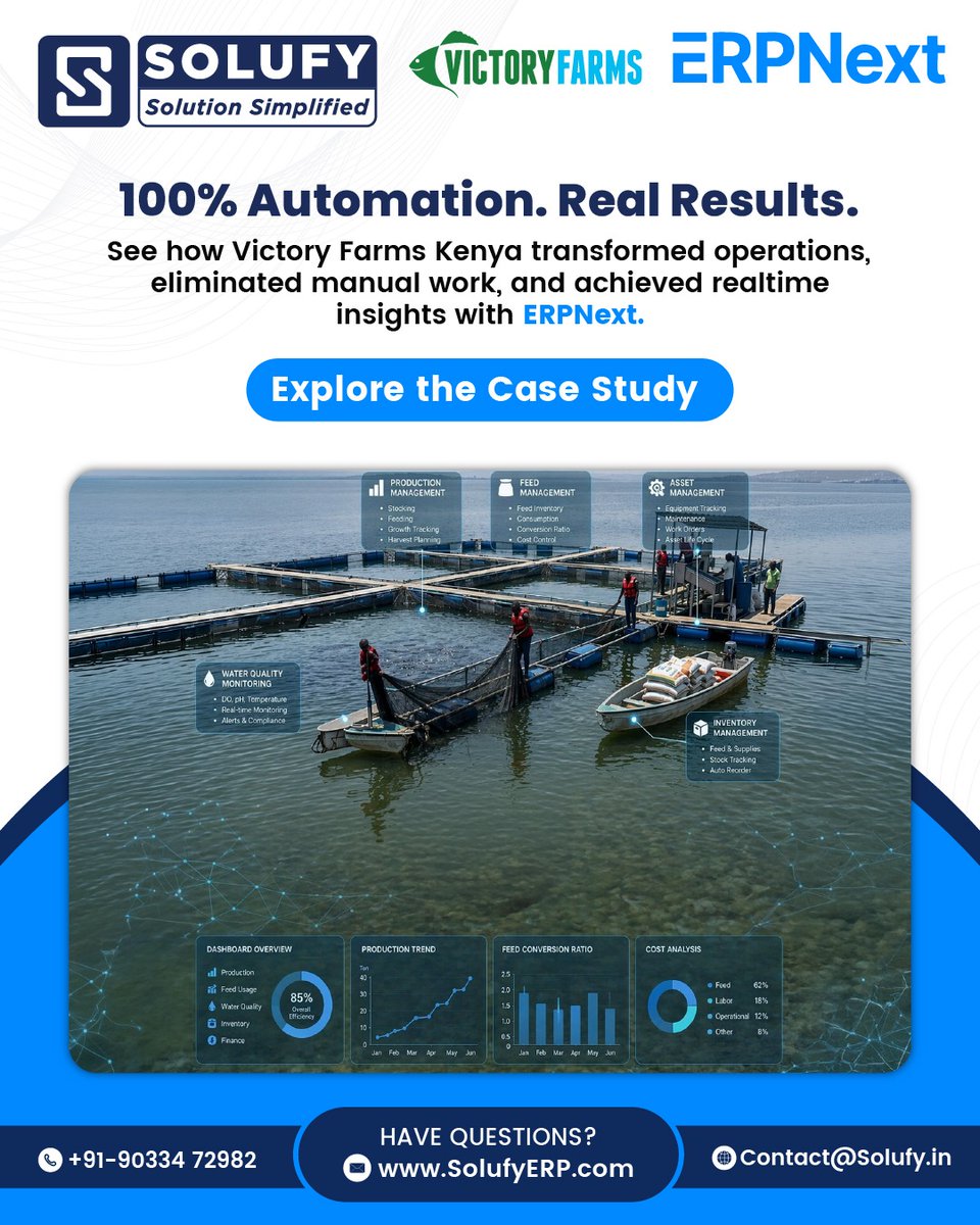 SolufyERP's tweet image. Victory Farms → 100% automated operations 🚀

From manual work to real-time insights with ERPNext
👉Explore the case study
🌐solufyerp.com/CaseStudies/er…
📧 contact@solufy.in
📞 +91-7486-040-227
#ERPNext #CaseStudy #Automation