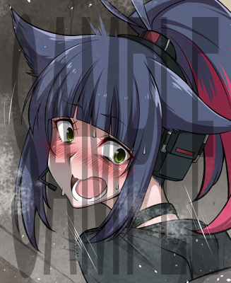 skebで描きました アークナイツのジェシカちゃんがもよおしてしまい緊急で路地裏に忍び込んで用を足そうとズボンを下げた瞬間に野良に襲われて交尾してしまった絵です 