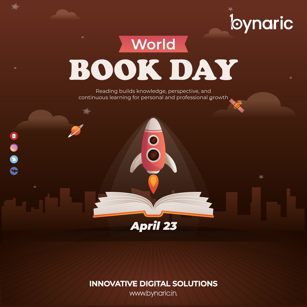 BynaricSystems's tweet image. World Book Day !!!

Celebrating the role of books in shaping informed and capable individuals.

#WorldBookDay #Learning #BynaricSystems #KnowledgeGrowth #ReadingHabits #Education