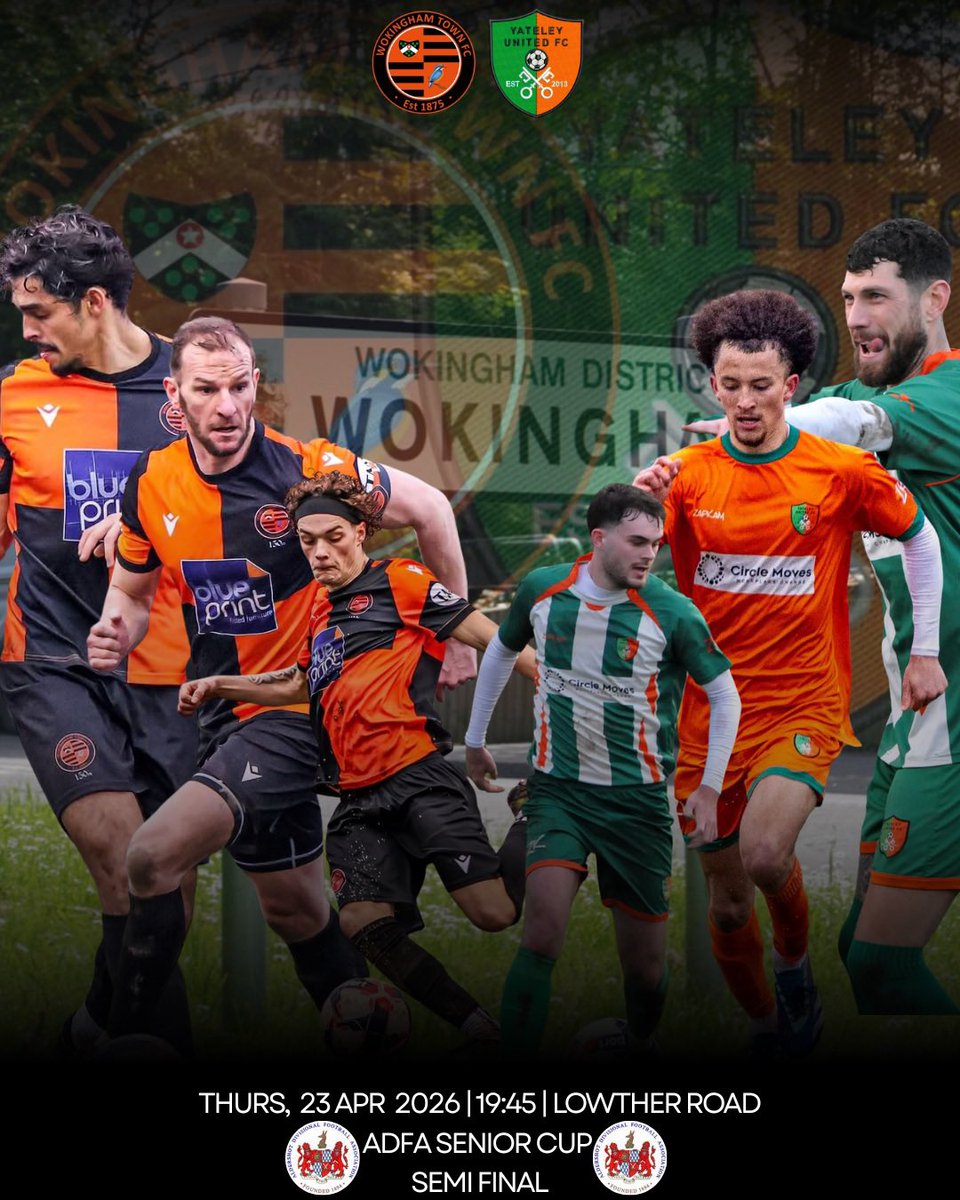 YateleyUtdFC's tweet image. SEMI FINAL…

Come &amp;amp; take the short trip tomorrow night as the boys look to progress into the ADFA Senior Cup Final…

Busy couple weeks with every game being massive so we need your support! 💚

#YUFC 🗝️ #GreenArmy 🟢 
#UnitedForTheCommunity 🟠