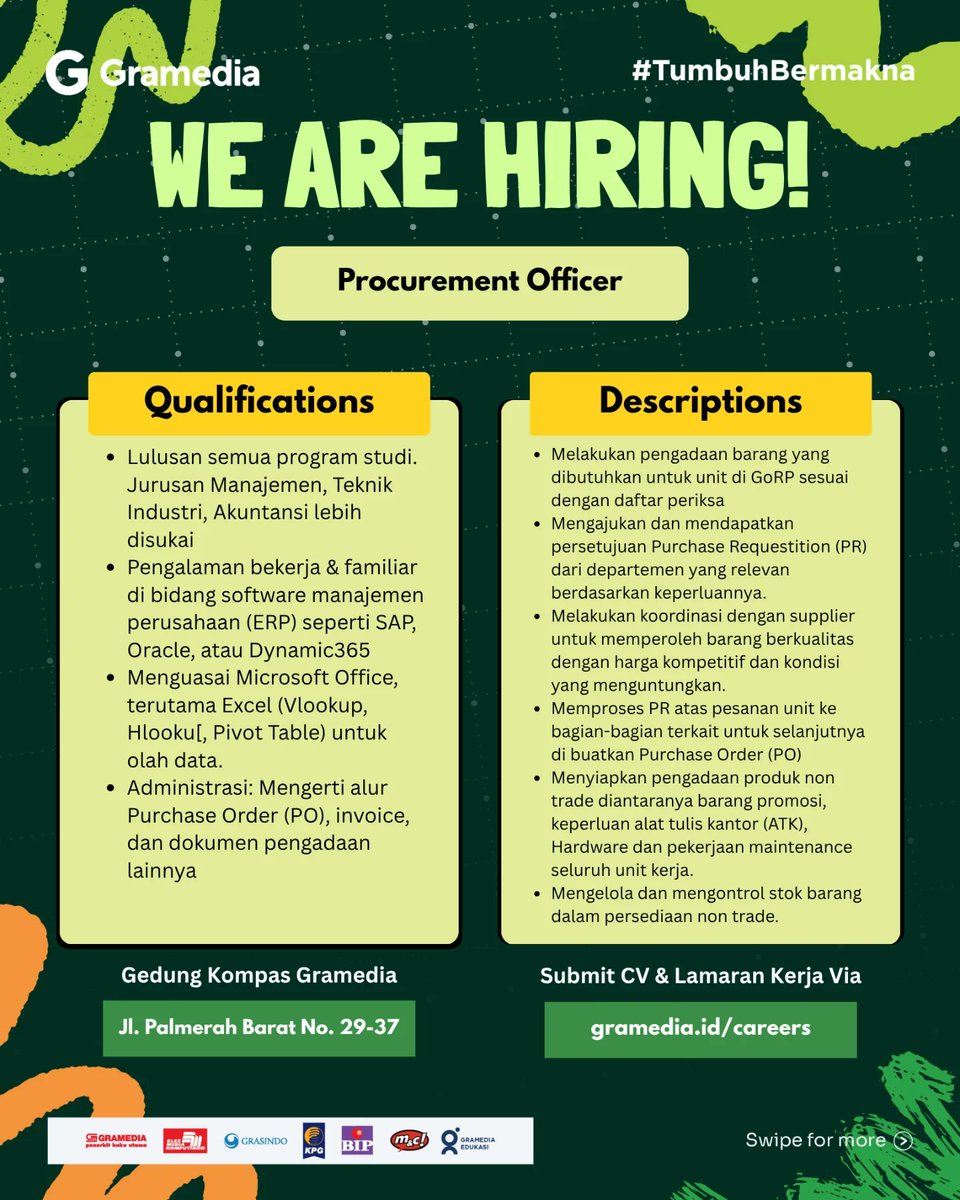 Gramedia is hiring!