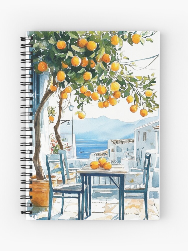 HurmerintaArt's tweet image. La dolce vita. Vintage and retro style art of a morning in Amalfi in Italy. Beautiful view from the house and patio towards the sea. Fresh oranges for each morning. 
#notebooks

redbubble.com/i/notebook/La-…