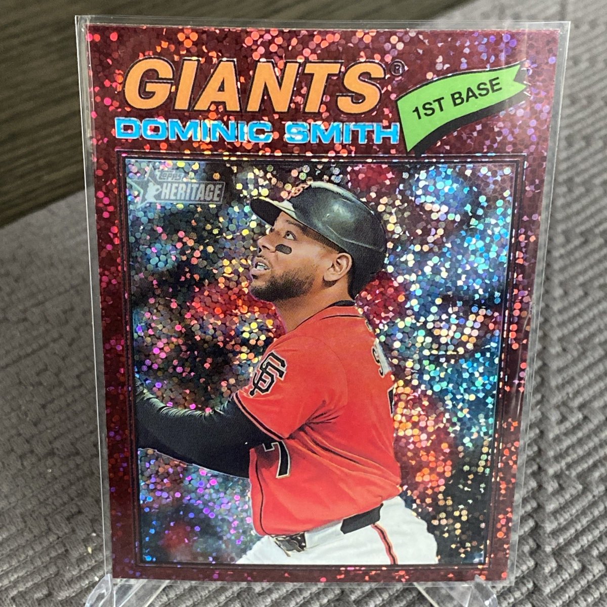 PromotionsDa's tweet image. Check out 2026 Topps Heritage Dominic Smith Chrome Burgundy Sparkle Giants #225 ebay.us/m/8NJ2NZ #eBay #MLB #Topps #TheHobby #BaseballCards