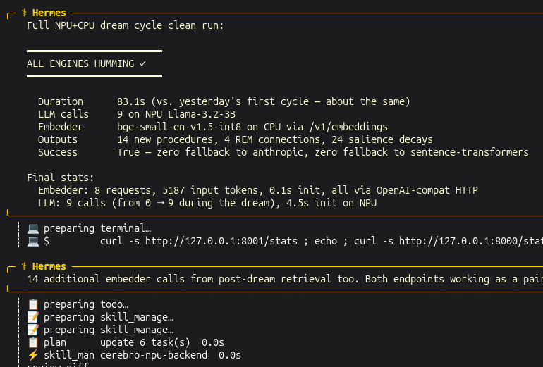 Using CerebroCortex and have an AMD AI 3XX laptop or device?

The NPU powered llm calls for the CerebroCortex dream-engine now work... no cloud llms needed... and no hogging of cpu or gpu for dream-runs...  Next up is making the embedder also run on the npu... making the model