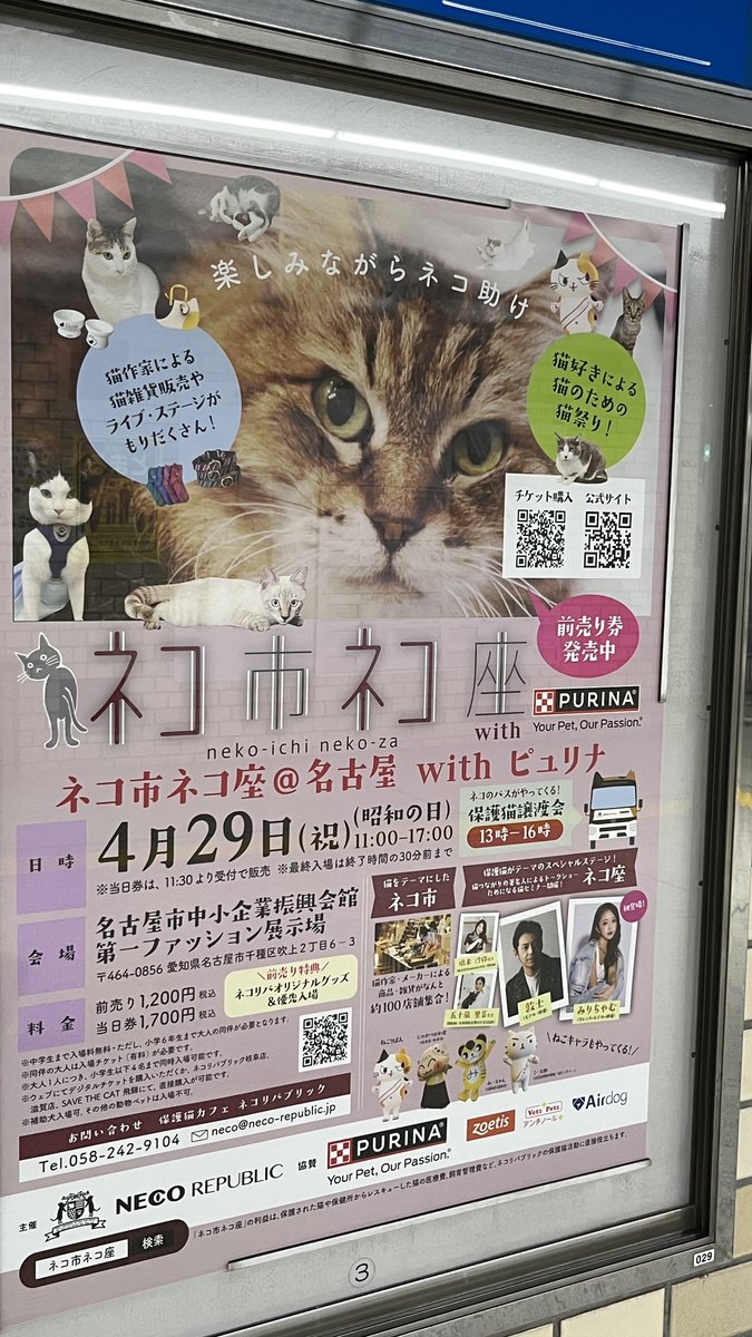 吹上ホールで4月29日

ネコ市ネコ座 が開催されるよ～✨️