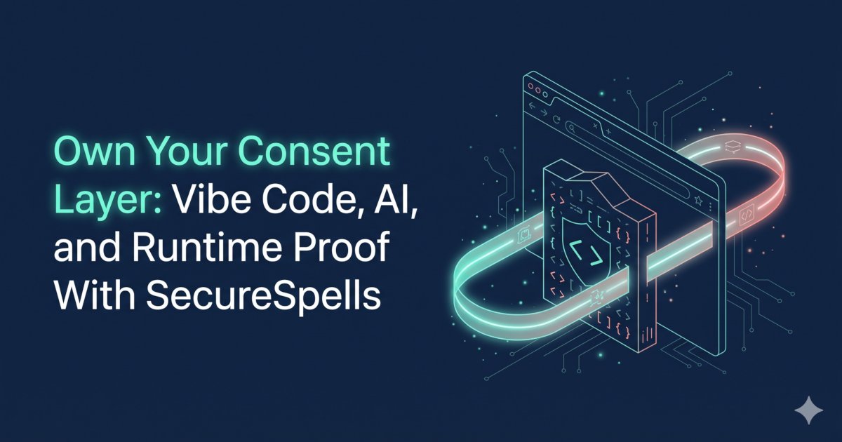 ORistikivi's tweet image. “Vibecode” the banner; prove it. 
New post: test-driven privacy—default deny, real browser evidence, re-scan like a failing test.
securespells.com/blog/test-driv…

Special limited offer for 30 first signups for a month:
securespells.com/launch

#GDPR #WebDev #SaaS #Privacy #cookies