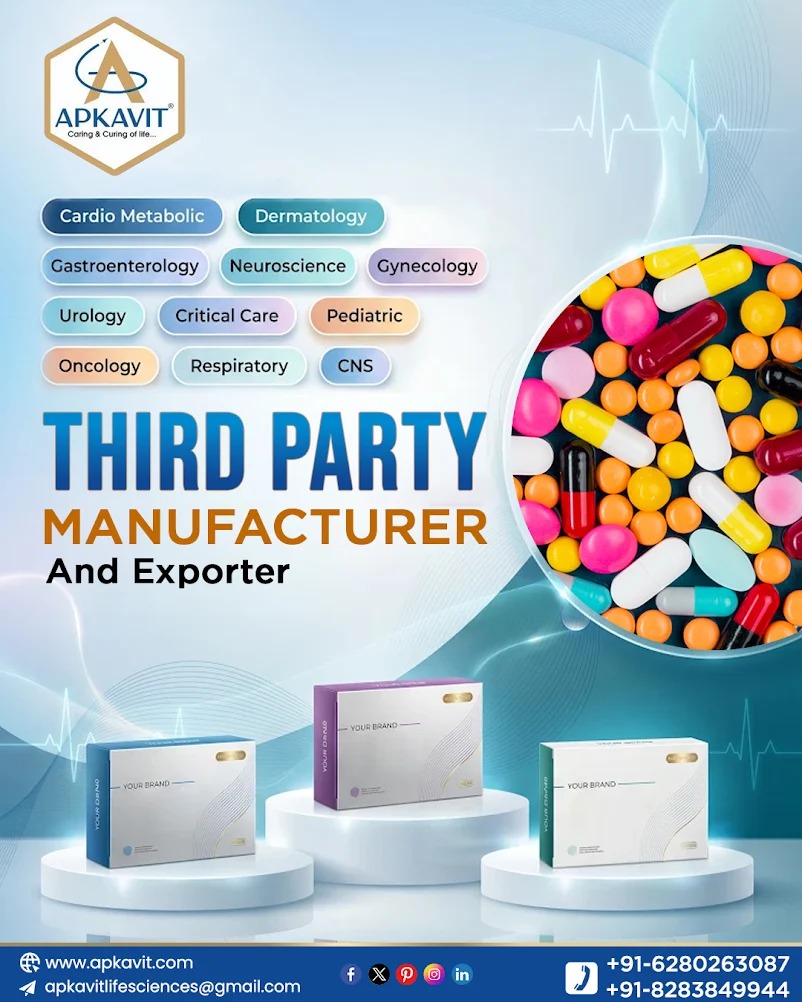 Apkavitlife's tweet image. Boost your pharma brand with a reliable third-party manufacturer delivering quality across multiple therapeutic segments.
Call us at: 8283849944
Email: apkavitlifesciences@gmail.com
Visit: apkavit.com
#ThirdPartyManufacturing #PharmaExporter #PCDPharma