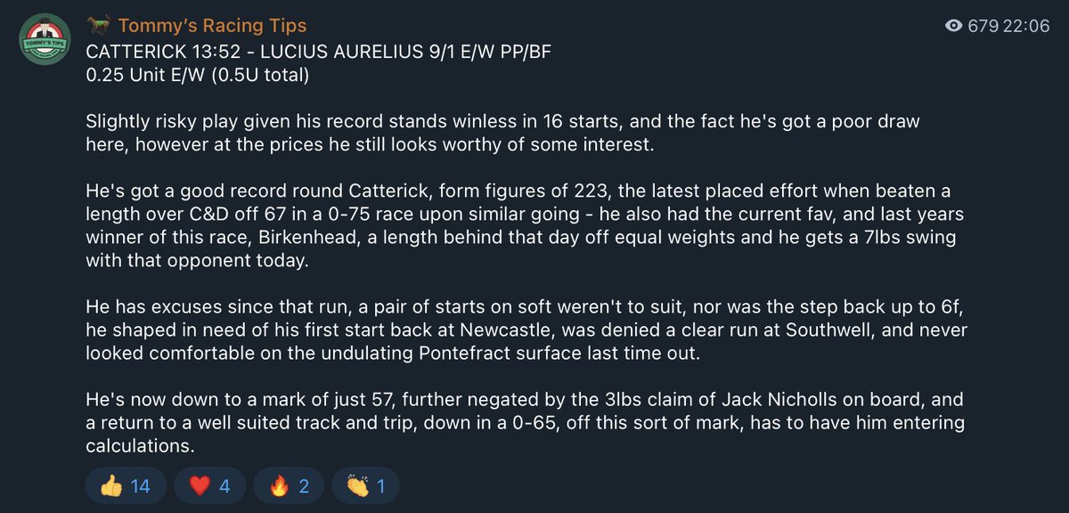 🏇🏼 Tommy's Tips tweet media