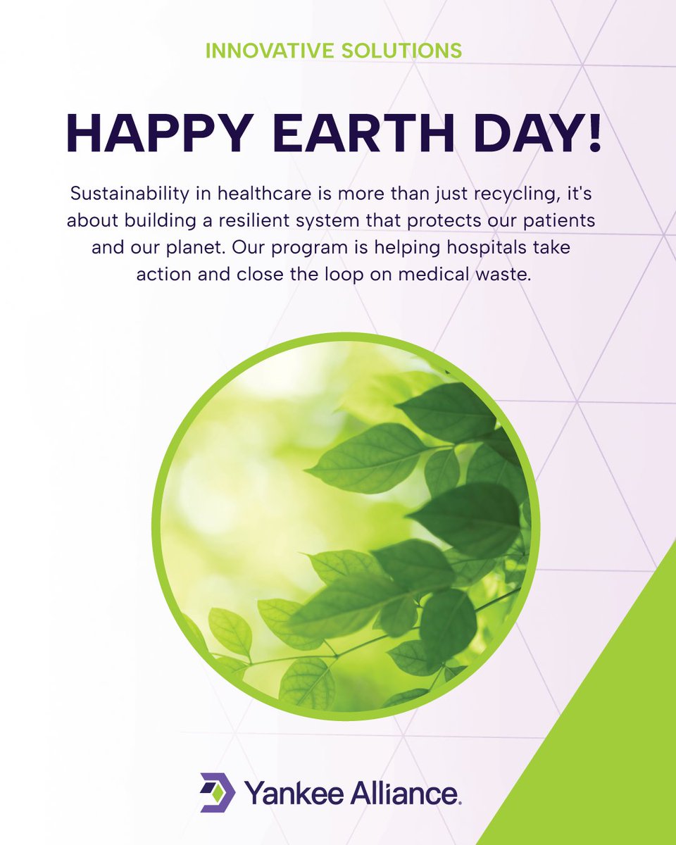 YankeeAlliance's tweet image. Sustainability in healthcare goes beyond recycling—it’s about smarter choices that protect patients and the planet. 🌎💚 Discover how we’re helping members eliminate medical waste. bit.ly/4cQVc8I | #SustainabilityInHealthcare #EarthDay #EnvironmentalImpact #GoGreen