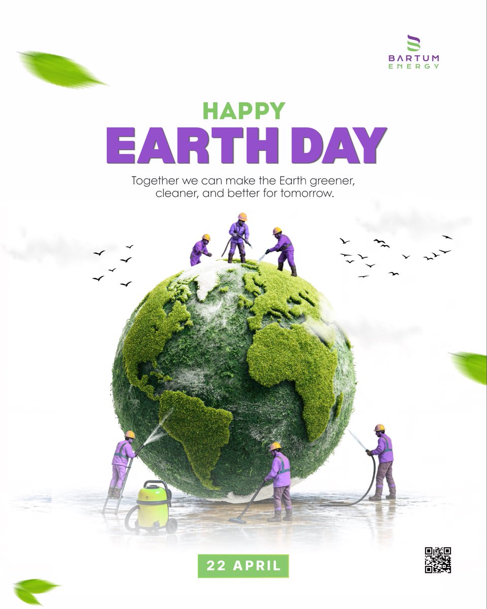 bartum_energy's tweet photo. This Earth Day, let’s move beyond awareness to action.
Adopt clean energy. Reduce waste. Support sustainable solutions.

The future depends on what we do today.

#EarthDay #ActNow #Sustainability #CleanEnergy https://t.co/wr0BWyL8Jz