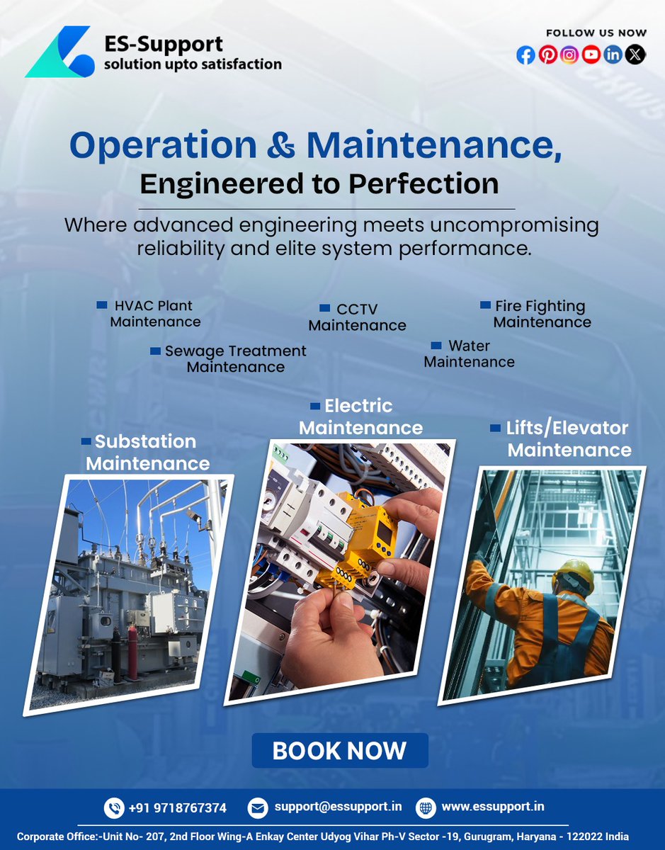 essupport25's tweet image. Smooth operations = smart maintenance ⚙️

All-in-one facility solutions by ES Support

📞 +91 9718767374

#FacilityManagement #ESSupport