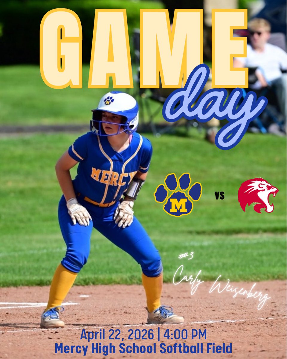 rhys_sig's tweet photo. Game against Foran today!! Go Mercy!!💙💛 @mercyctsoftball @CoachKasHoag @kfort1529 https://t.co/dbZJMH7RCc