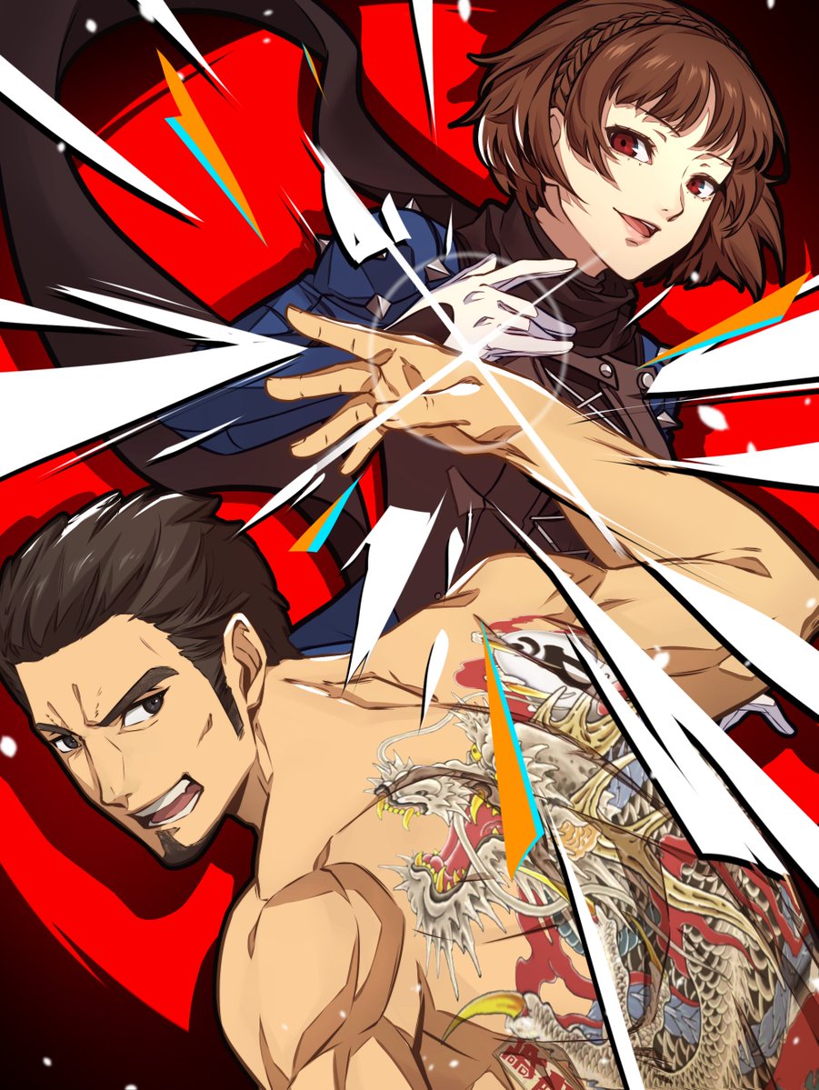 Persona x Yakuza 
But it's just Makoto 

(I actually managed to add one this year??!!)

#persona5 #ペルソナ5