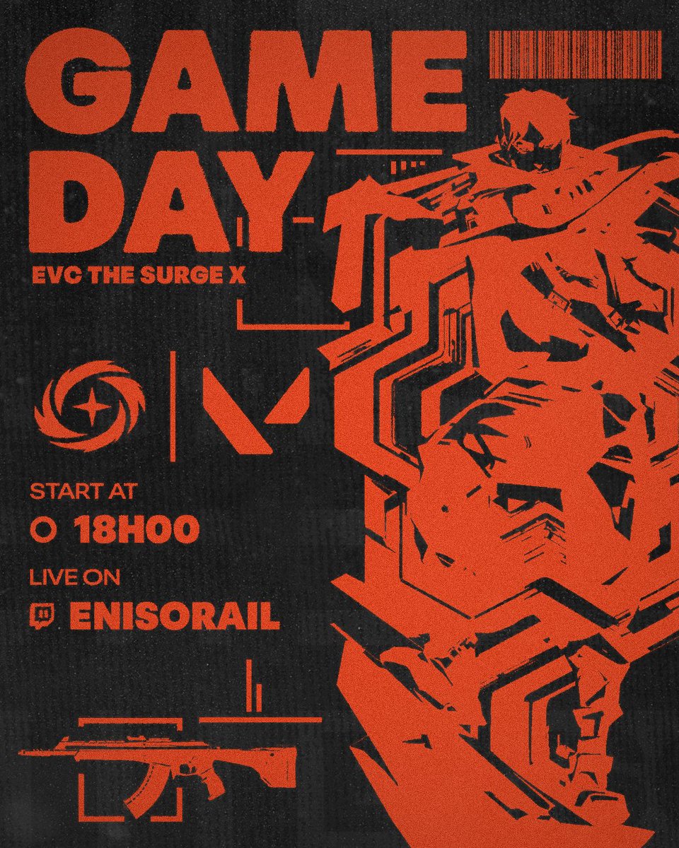 Enisorail's tweet photo. 🔫 | Valorant
On continue notre parcours jusqu'aux playoffs !
🆚 #TheOneAcademy
🕖 18H00
📺 https://t.co/zkVMCtVXDB
#ConquerTheNight 💫 https://t.co/FGa4rItSw4