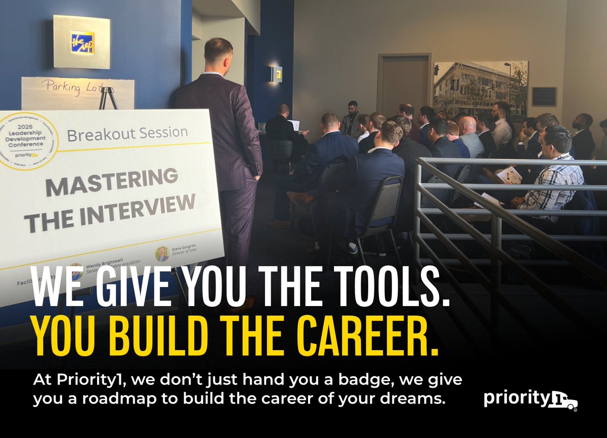 Priority1Inc's tweet image. This is what it looks like when a company actually invests in its people. At Priority1, training and development are at the core of everything we do — because your growth is our growth. Learn more: na2.hubs.ly/H050qcY0 #Priority1 #3PL #FreightBrokerage