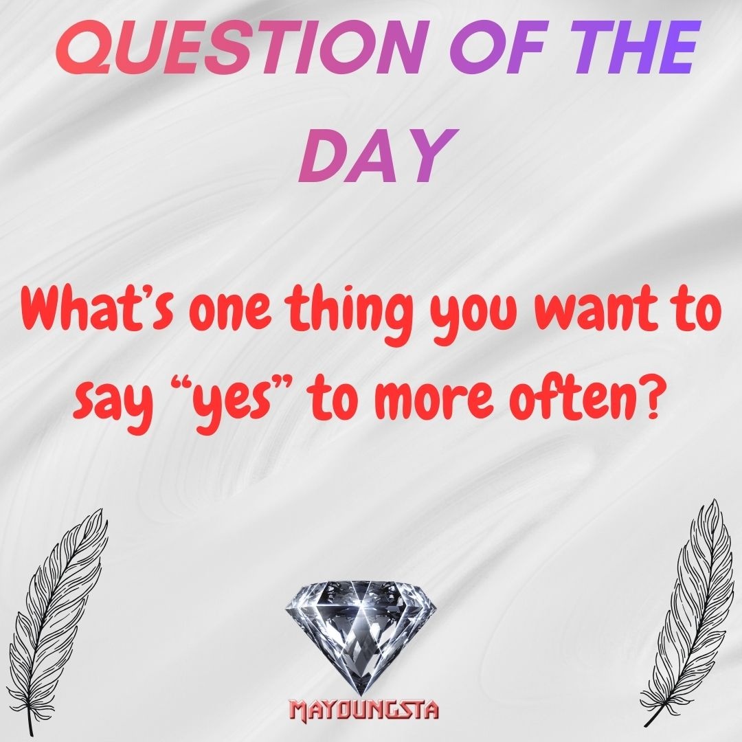 mayoungsta94's tweet image. What’s one thing you want to say “yes” to more often?

#AprilIntentions #QOTD #PositiveChange #NewEnergy #SelfCare