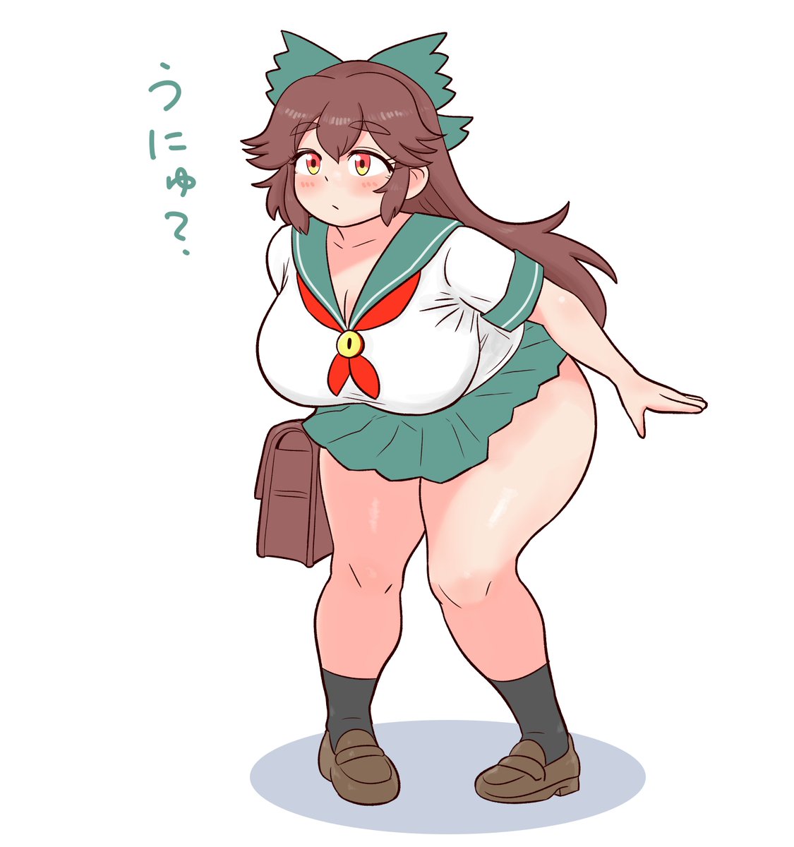 popoleonX's tweet photo. ＪＫうつほちゃん描きました～　#霊烏路空　#東方Projectㅤㅤㅤㅤ https://t.co/uHZ2N3MvGH
