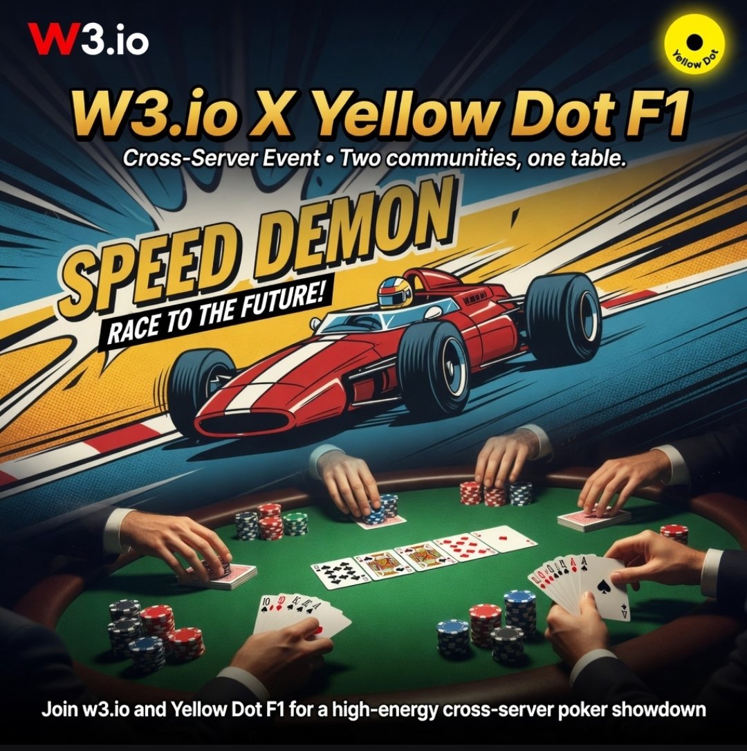 Oxbenz3's tweet image. it's Time 🔔for the yellow table 🟡 @f1_ydtracker @w3arew3 
#yellowdot #BnB #bnbchain #poker #f1