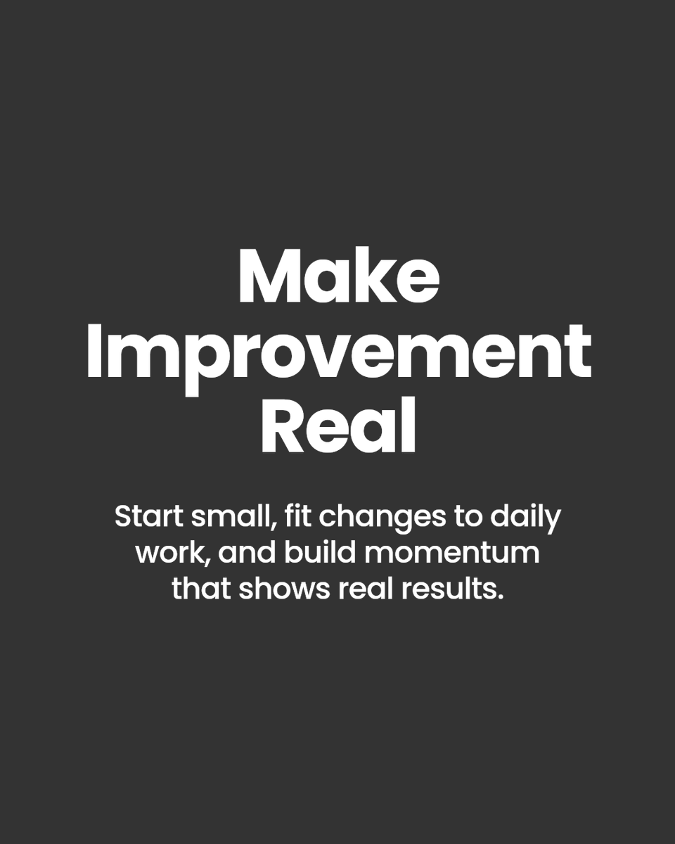 qualitycoachco's tweet image. Make improvement work real: fit it to your team's daily reality. Start small, build momentum, show results. What's your barrier? Comment "REALWORK" #HealthcareExcellence #StrategyExcellence #LeadershipExcellence #LeanHealthcare