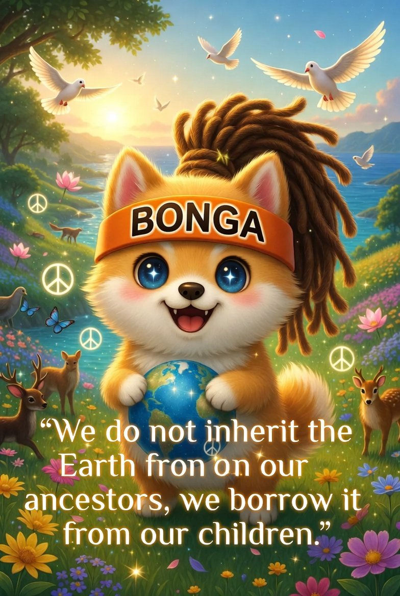 Jdoglovescrypto's tweet photo. hey fam, Happy Earth Day!
'We do not inherit the Earth from our ancestors, we borrow it from our children.'
Let’s treat our planet with love today. She’s our home. We’re all connected 🐾🌍 #EarthDay #PeaceAndLove #BongaWay
@BongaSolana https://t.co/i8ZFZmNoQW